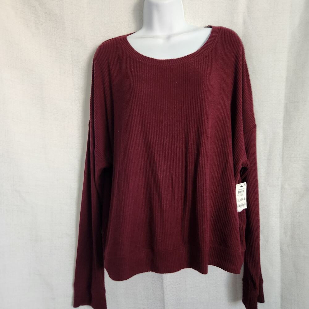NWT Alfani Intimates XL Burgundy Scoop Neck‎ Cotton Top